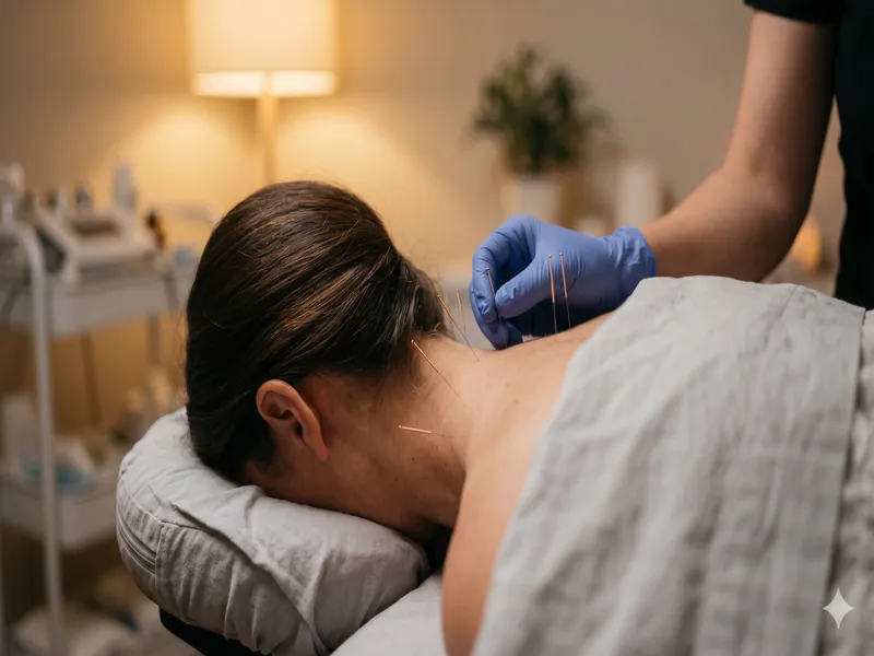 Neck and nose acupuncture treatment